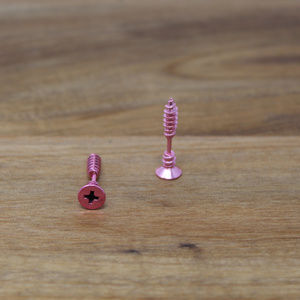 Screw Earrings (Pink)